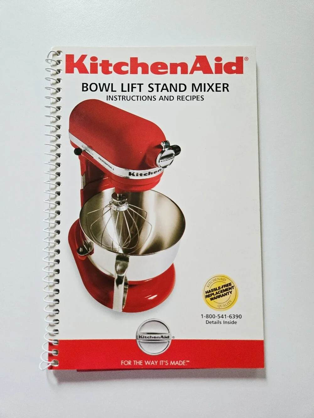 KitchenAid Bowl Lift Stand Mixer Instructions Recipes 2003 Spiral Bound